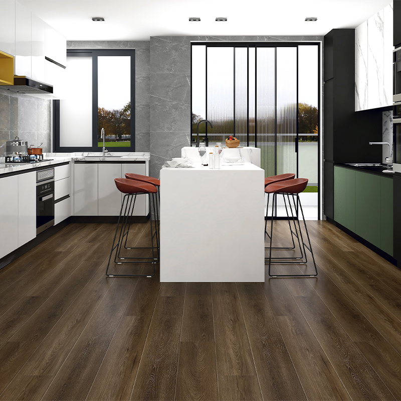 Flooring PVC Féinghreamaitheach Peel-and-Bata Réamh-Glued Flooring PVC Féinghreamaitheach Peel-and-Bata Réamh-Glued